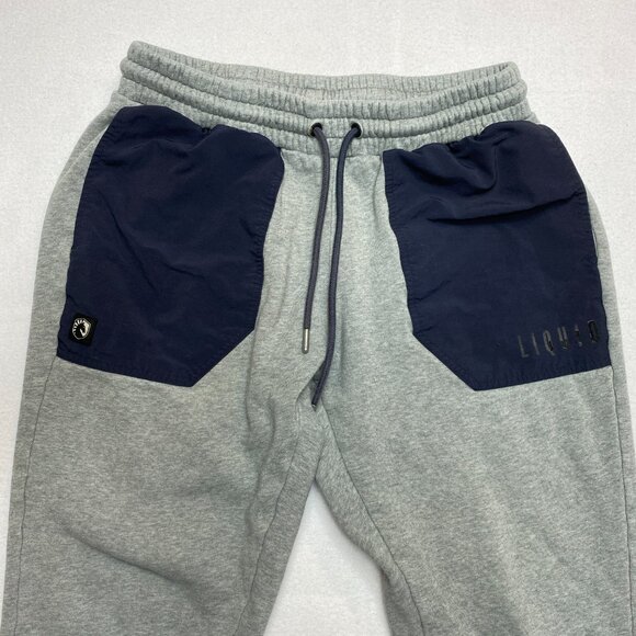 Team Liquid Joggers Men's M Gray Nylon Patch Pockets Pull On - Picture 2 of 12